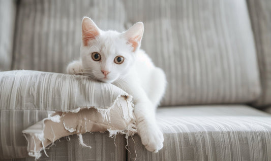 cat scratching furniture couch