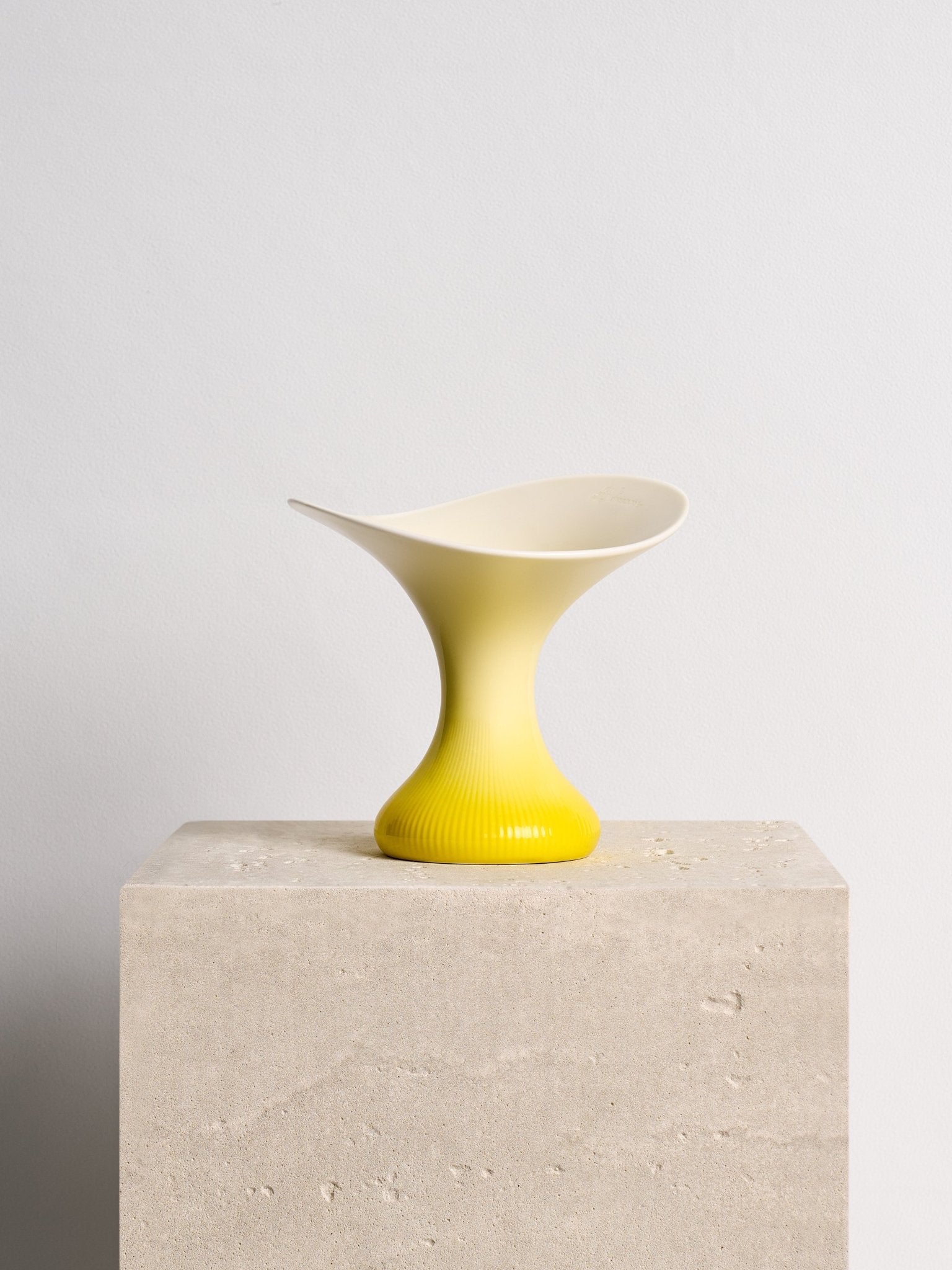 Ceramic Cat Food Bowl - Sunshine Yellow - Elevated & Handmade