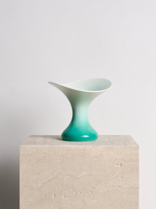 Ceramic Cat Food Bowl - Jade Green - Elevated & Handmade