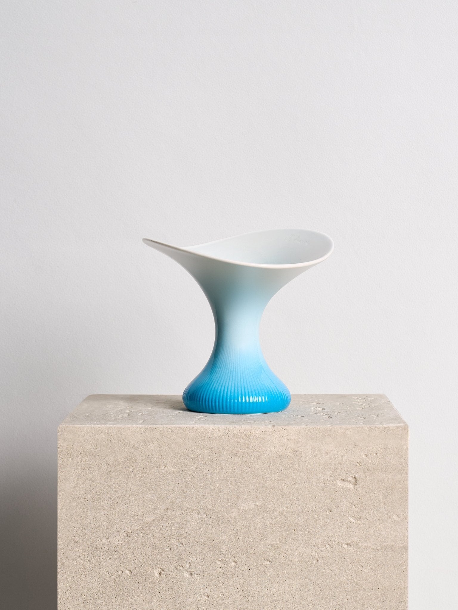 Ceramic Cat Food Bowl - Ocean Blue - Elevated & Handmade