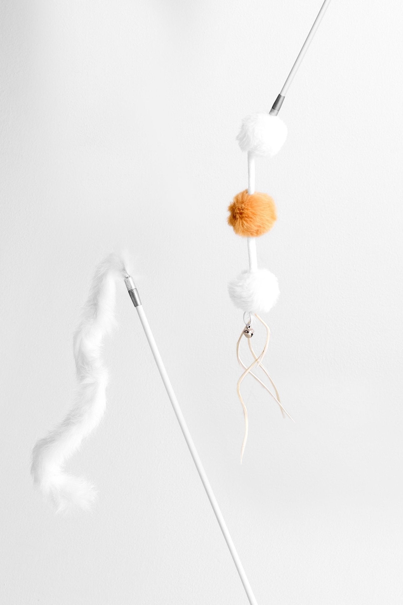 Cat Toy Teaser Wand - Retractable & Fun - Sunrise Orange