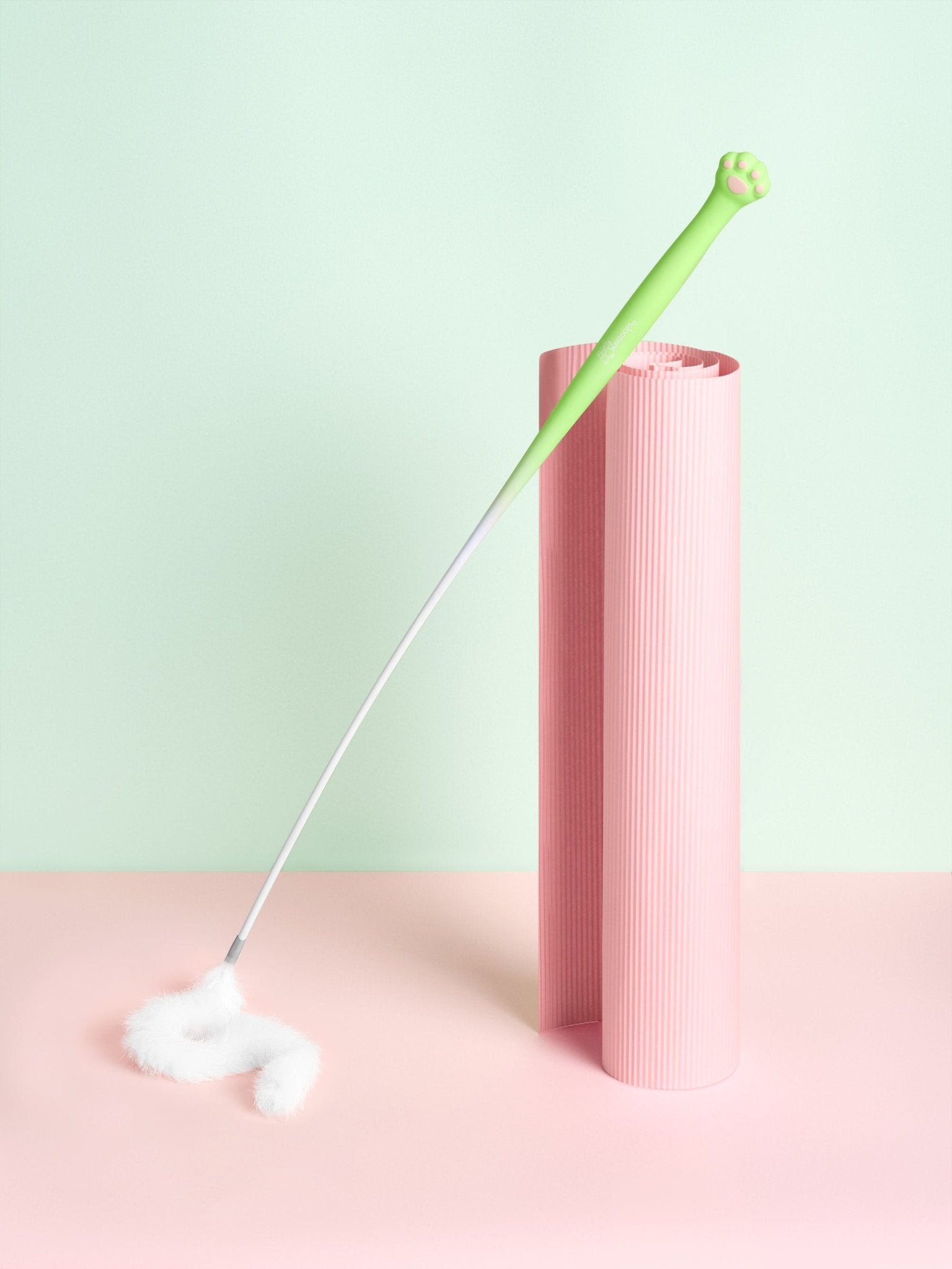 Cat Toy Teaser Wand - Retractable & Fun - Apple Green