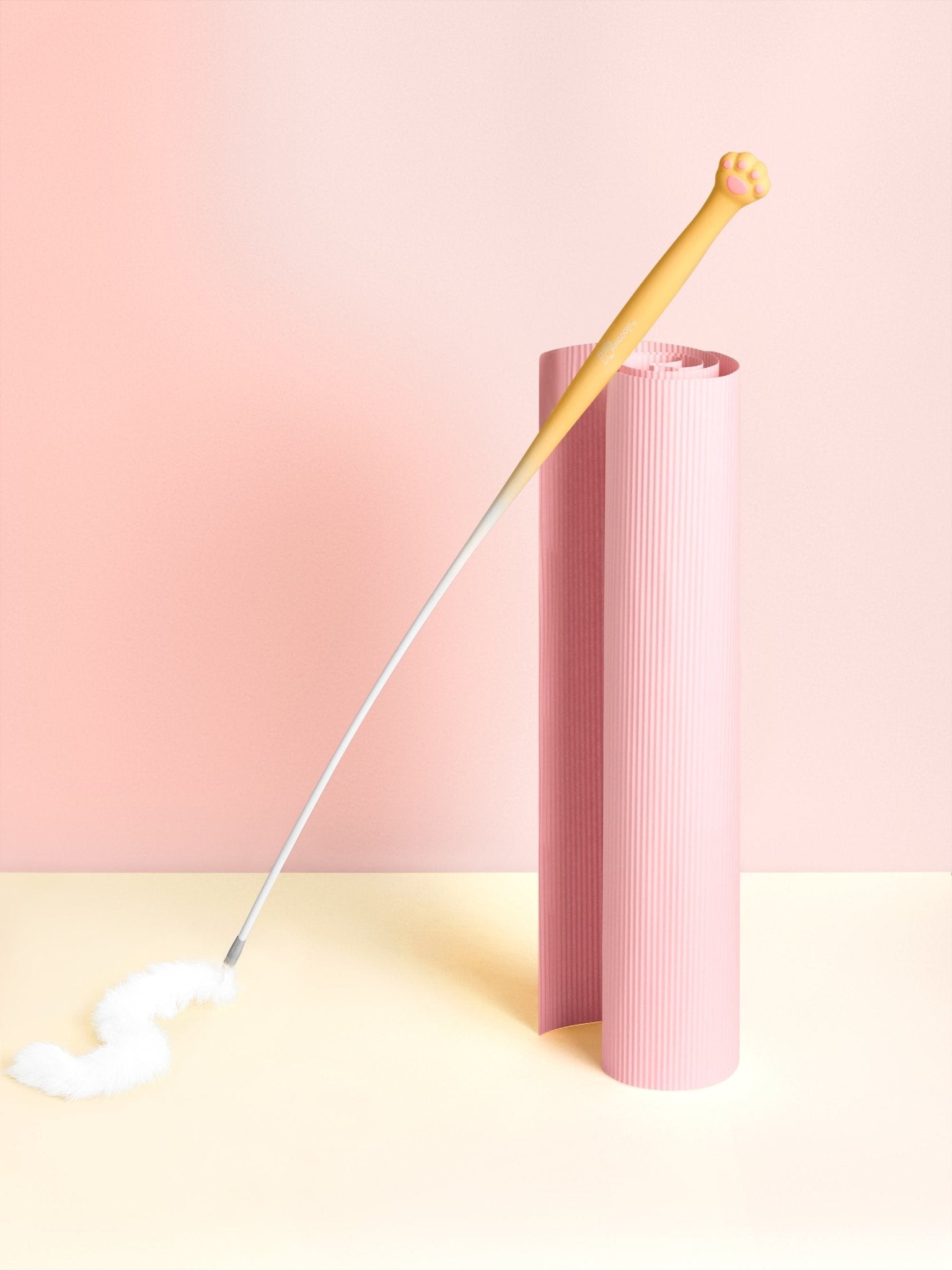 Cat Toy Teaser Wand - Retractable & Fun - Sunrise Orange
