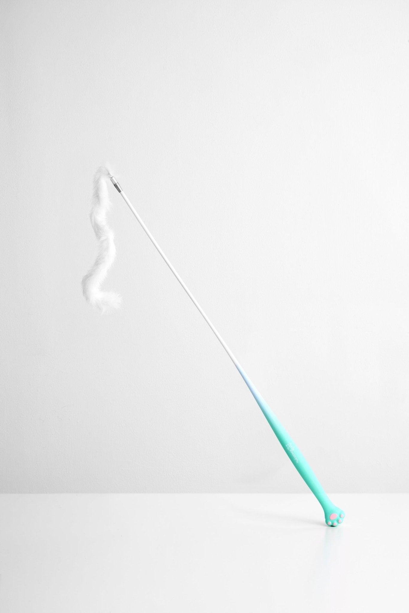 Cat Toy Teaser Wand - Retractable & Fun - Coral Blue