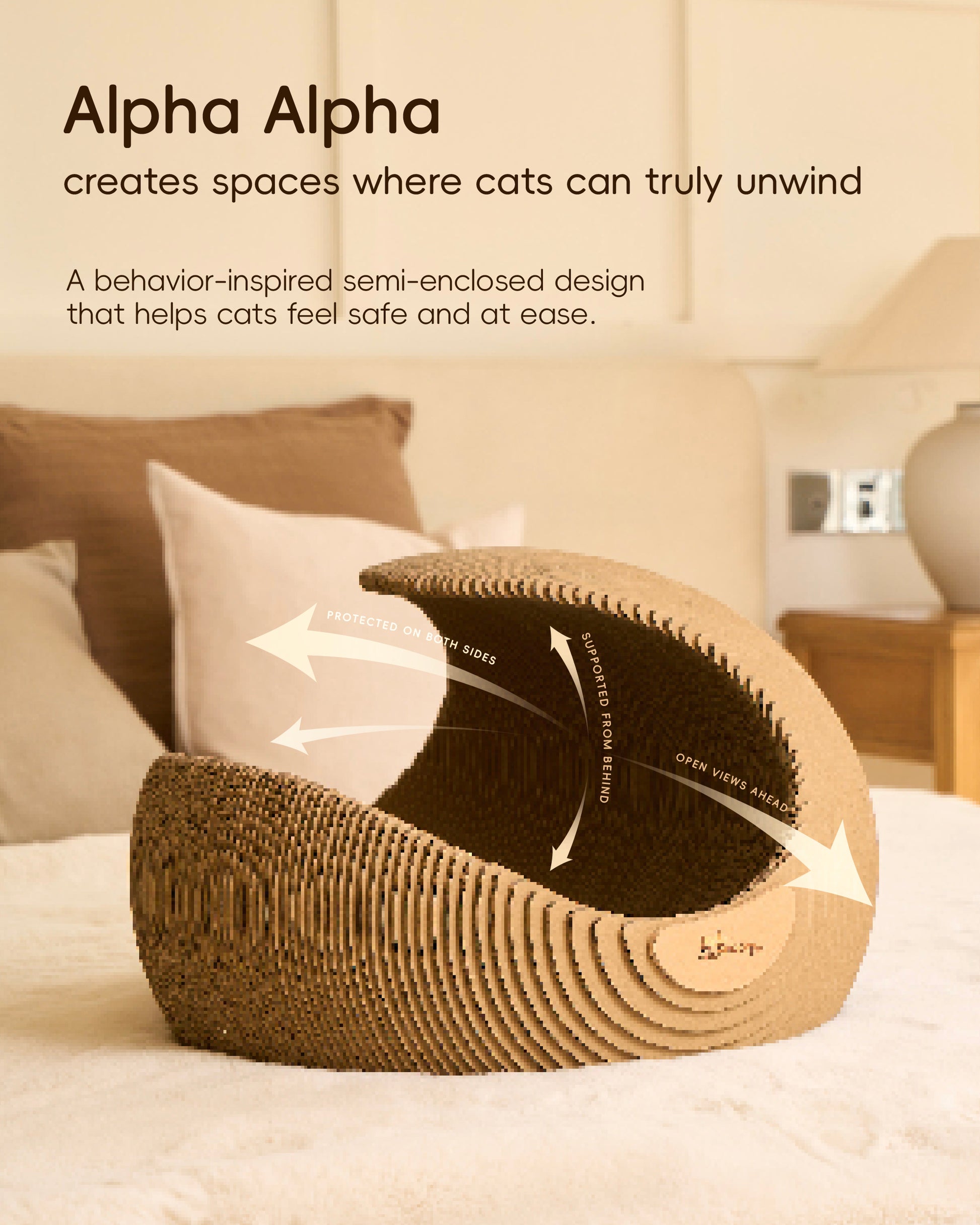 Behavior-Inspired Cat Cave Bed