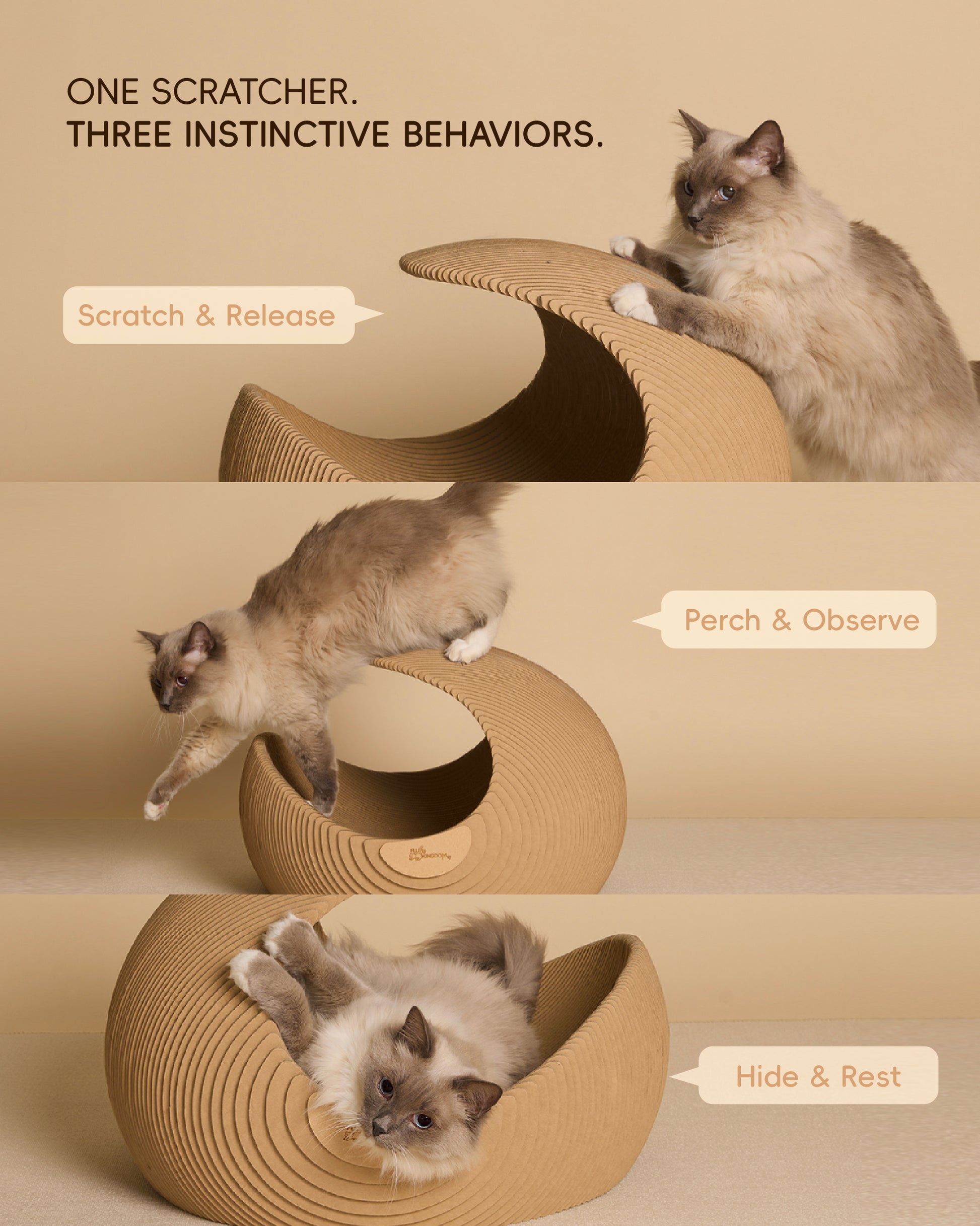 Behavior-Inspired Cat Cave Bed